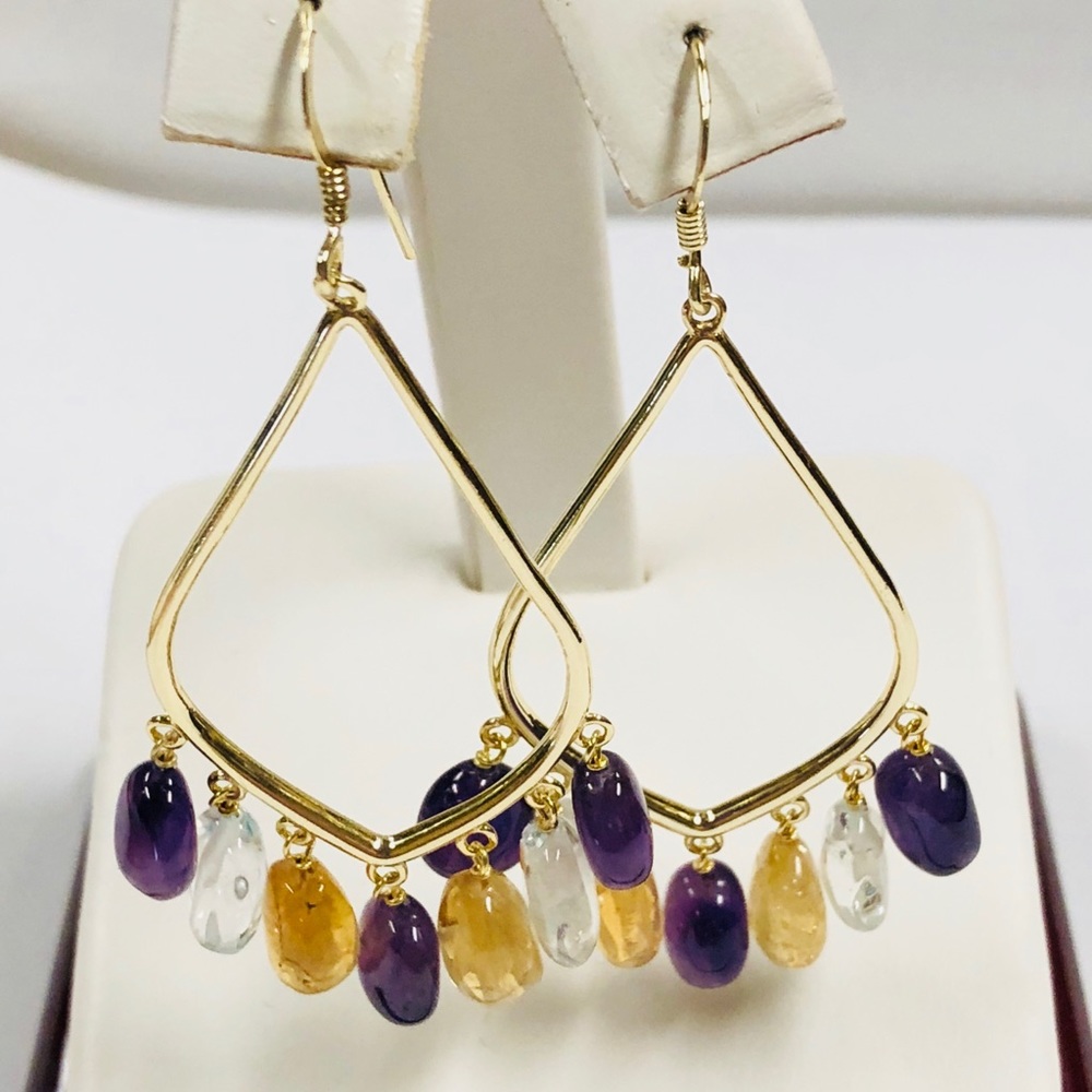 Natural Stones Dangle Earrings